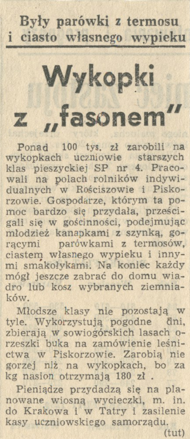 Z kroniki szkoły