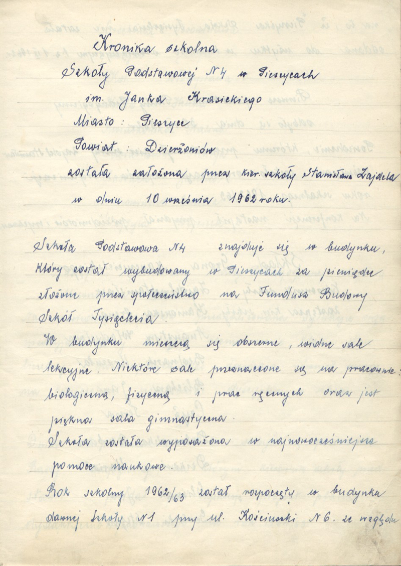 Z kroniki szkoły