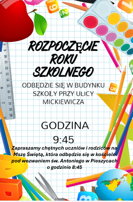ROZPOCZĘCIE ROKU SZKOLNEGO