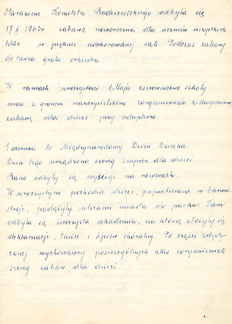 Z kroniki szkoły