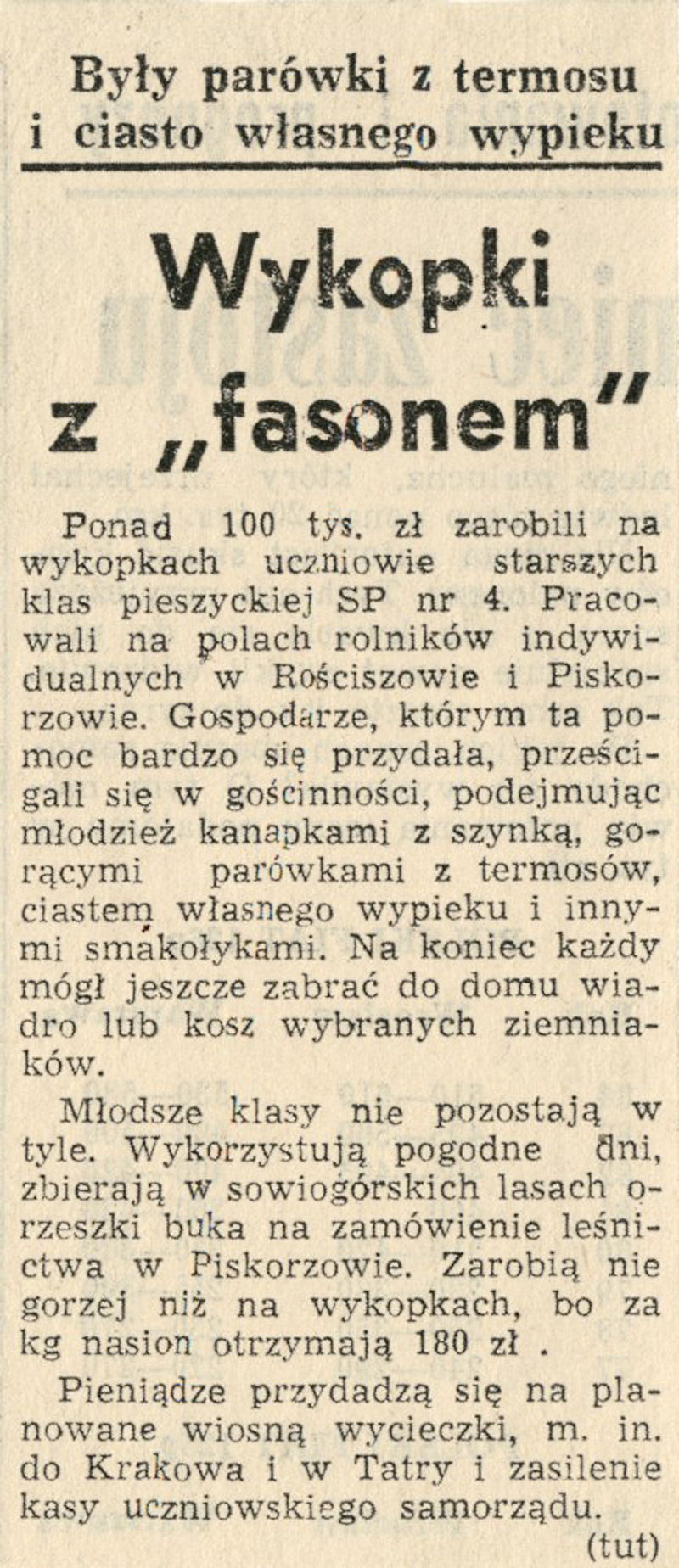 Z kroniki szkoły