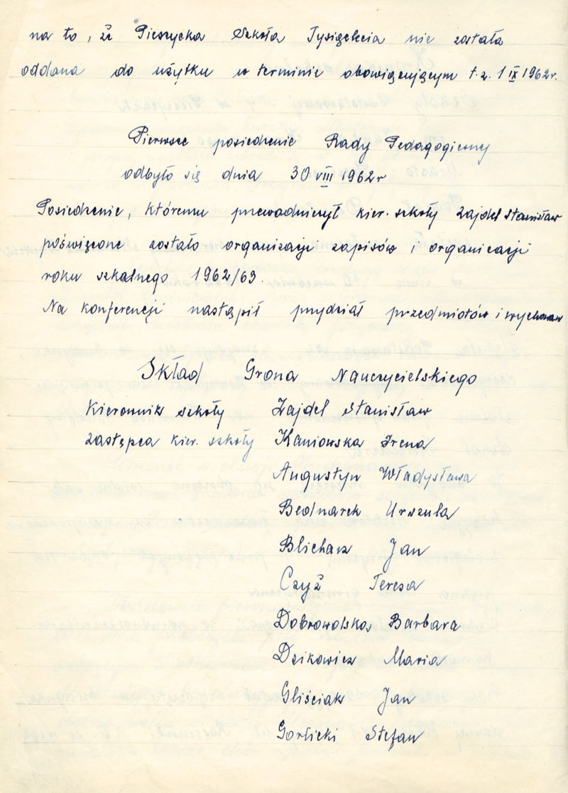 Z kroniki szkoły